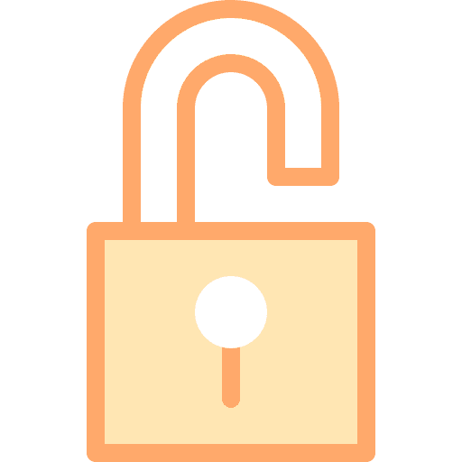 Unlocked tools and utensils unlocked security icon