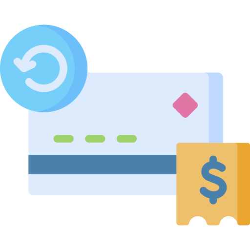 Payment credit card borrow line graph icon