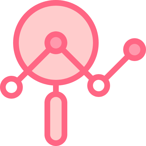 Stats business and finance research analysis icon