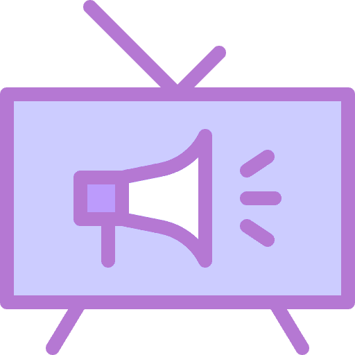 Tv tv television megaphone icon