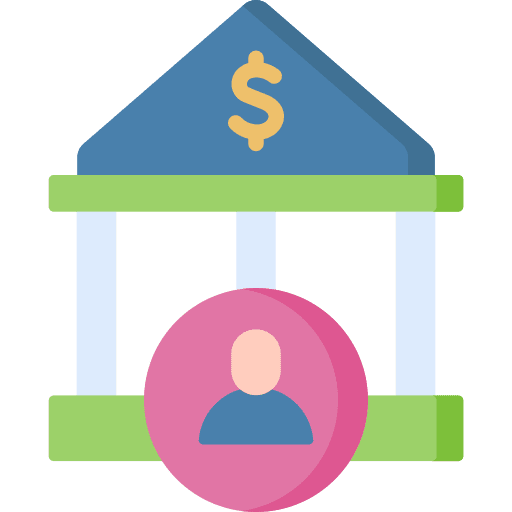 Bank account business building business and finance icon Bank account business building business and finance icon