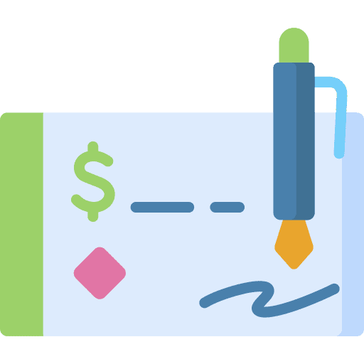 Check dollar business and finance payment icon Check dollar business and finance payment icon
