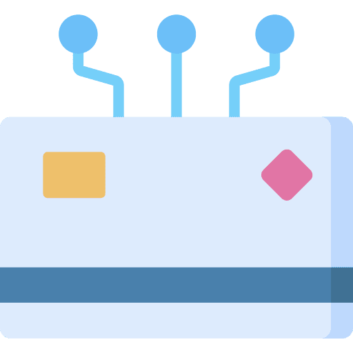 Credit card blockchain business credit card icon