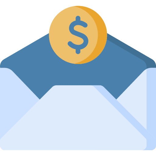 Email mail receipt bill icon Email mail receipt bill icon