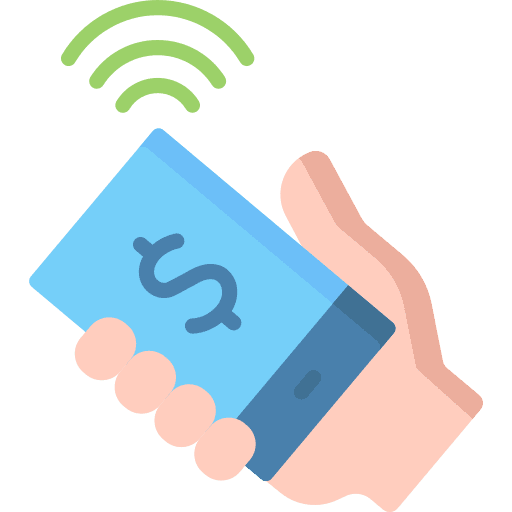 Nfc electronics web business and finance icon Nfc electronics web business and finance icon