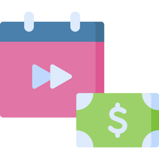 Payment dollar calendar advance icon Payment dollar calendar advance icon