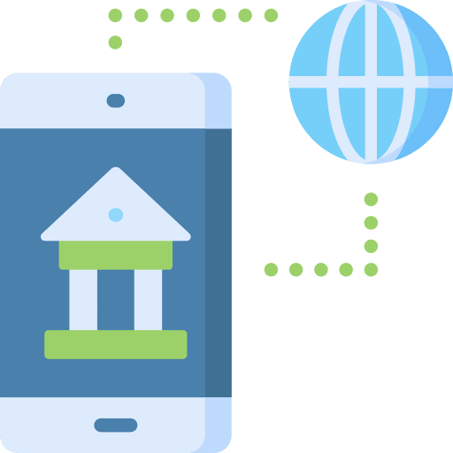 Banking business and finance global internet icon Banking business and finance global internet icon