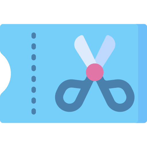 Coupon discount business and finance scissors icon Coupon discount business and finance scissors icon