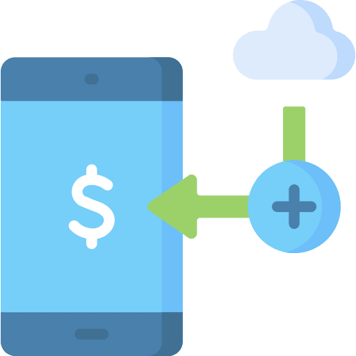 Received business and finance money dollar icon Received business and finance money dollar icon