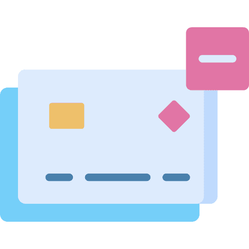 Remove credit card button delete icon Remove credit card button delete icon