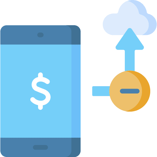 Send smartphone dollar send icon Send smartphone dollar send icon