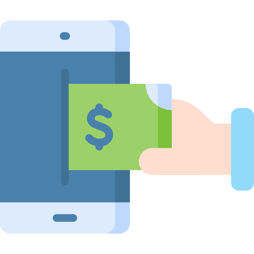 Withdraw smartphone withdraw business and finance icon Withdraw smartphone withdraw business and finance icon