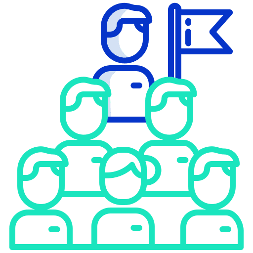 Team leader businessman leadership boss icon