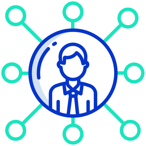 Network reach connect social media icon