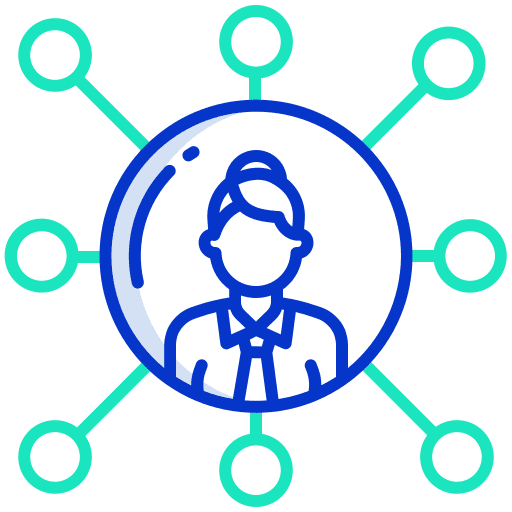Network user strategy organization icon