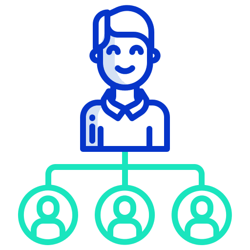 Manager boss business and finance man icon