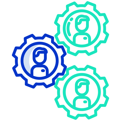 Team work businessman management networking icon