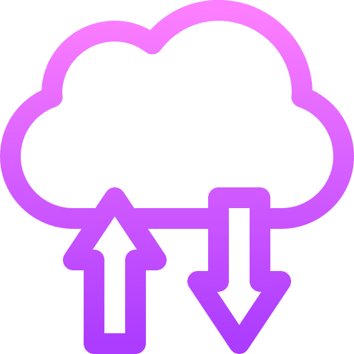 Cloud upload network web icon