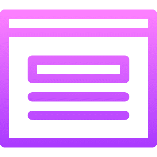 Browser interface website landing page icon Browser interface website landing page icon