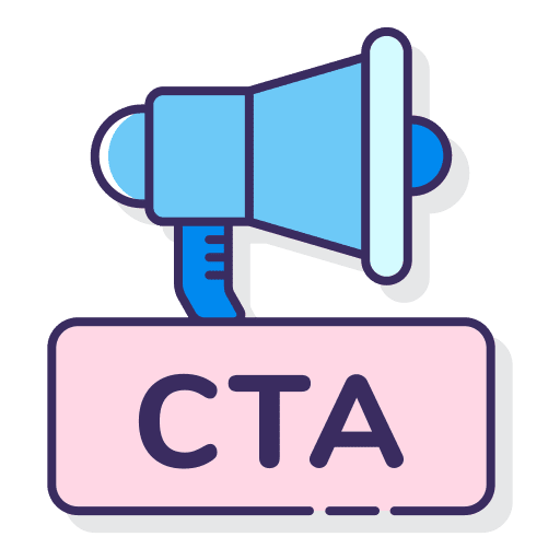 Call to action claim seo and web advertisement icon