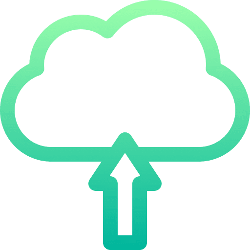 Upload data cloud storage icon Upload data cloud storage icon
