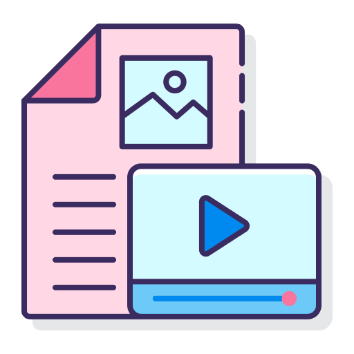 Content design content file video content icon