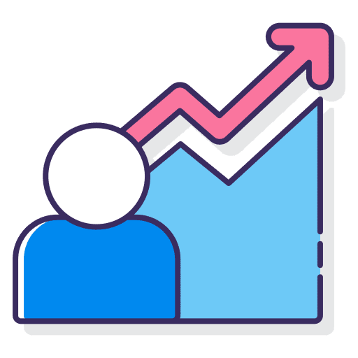 Growth chart follow follower growth icon