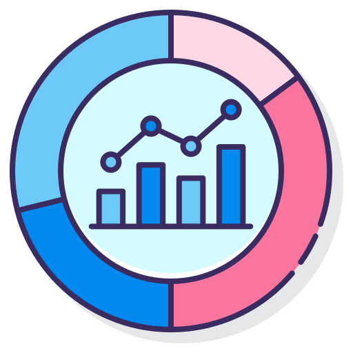 Kpi analysis network professions and jobs icon