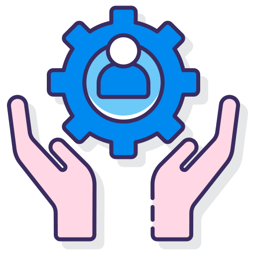 Management service hand management like icon