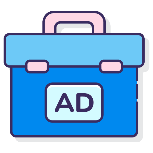 Briefcase career seo online marketing icon