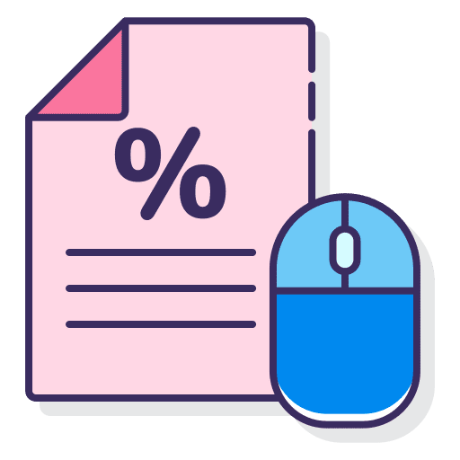 Click through rate click seo and web seo icon