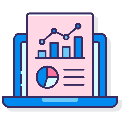 Data analytics data analytics business and finance network icon