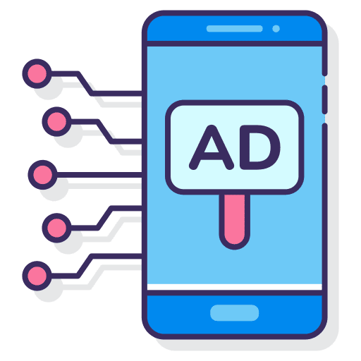 Online ads seo network marketing icon