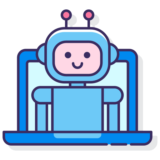 Robot man network social networks chat option icon
