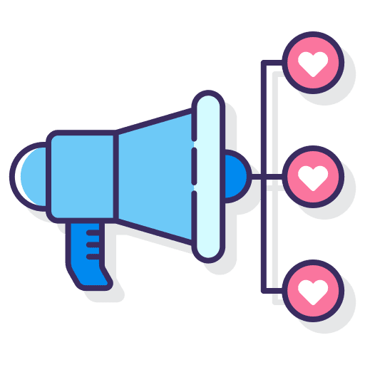 Campaign marketing networking online icon