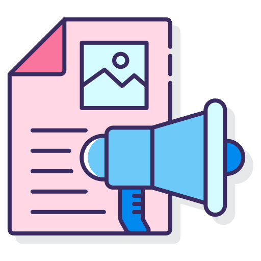 Content marketing share content marketing social network icon