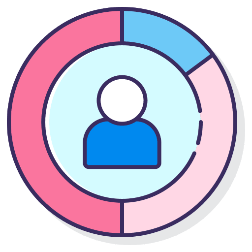 Demographics demographic graph customer segment icon