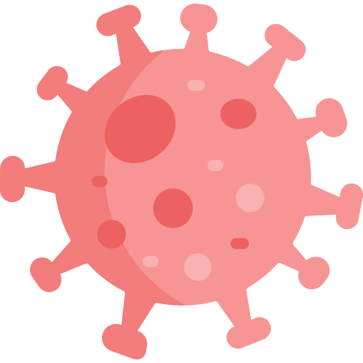 Coronavirus covid 19 virus bacteria icon
