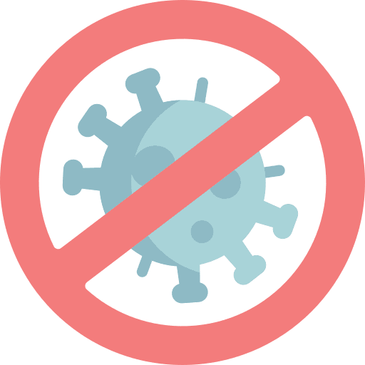 No virus prohibition bacteria forbidden icon