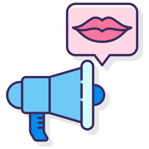 Social media marketing loudspeaker social media communications icon