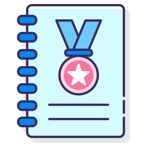 Success files and folders seo and web certification icon