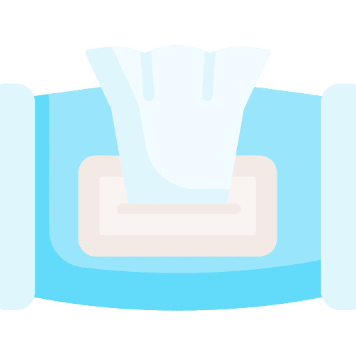 Wet wipes disinfectant cleaning washing icon