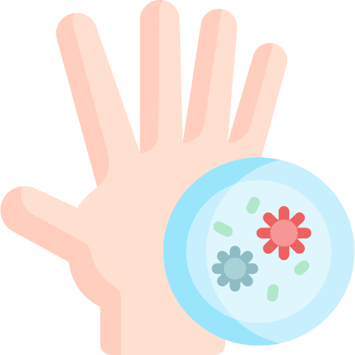 Bacteria rash sickness coronavirus icon Bacteria rash sickness coronavirus icon