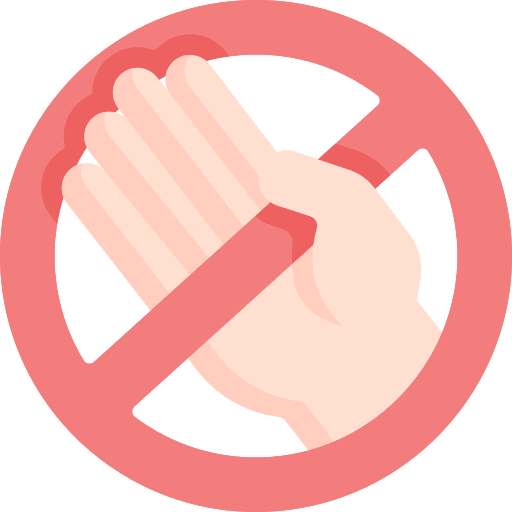 No touch symbol no touch hand icon No touch symbol no touch hand icon