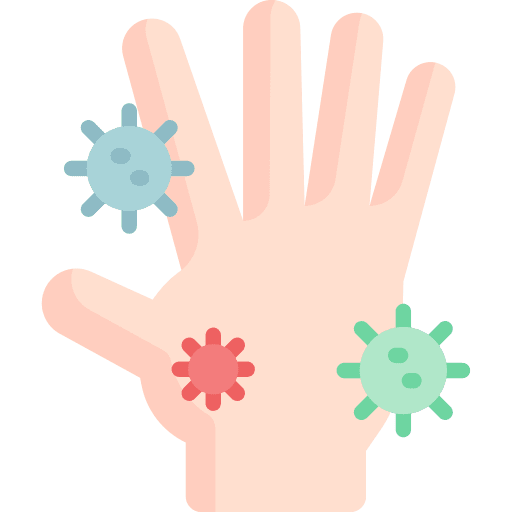 Virus transmission healthcare and medical touch hand icon Virus transmission healthcare and medical touch hand icon