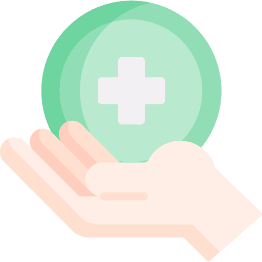 Hand healthcare hand cross icon Hand healthcare hand cross icon