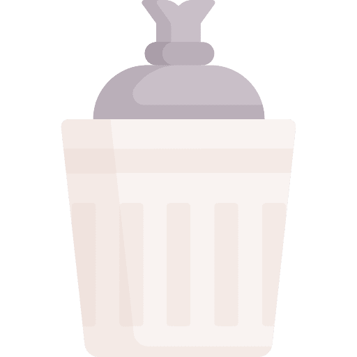 Trash tools and utensils basket bin icon Trash tools and utensils basket bin icon