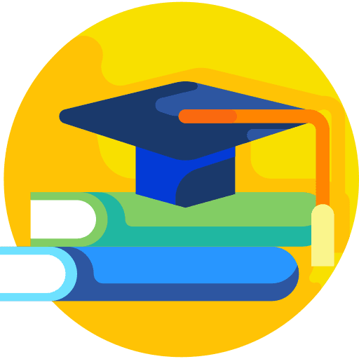 Graduation library education hat icon Graduation library education hat icon