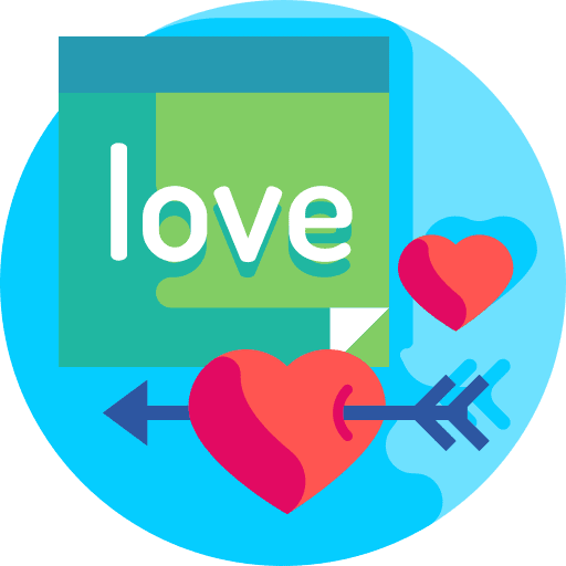 Notes love and romance heart message icon Notes love and romance heart message icon