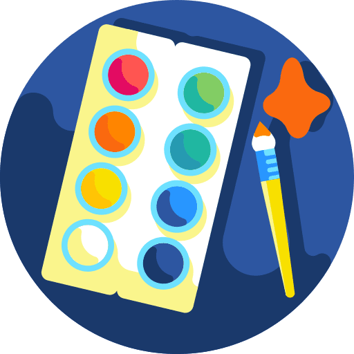 Watercolor art and design brush oil paint icon Watercolor art and design brush oil paint icon